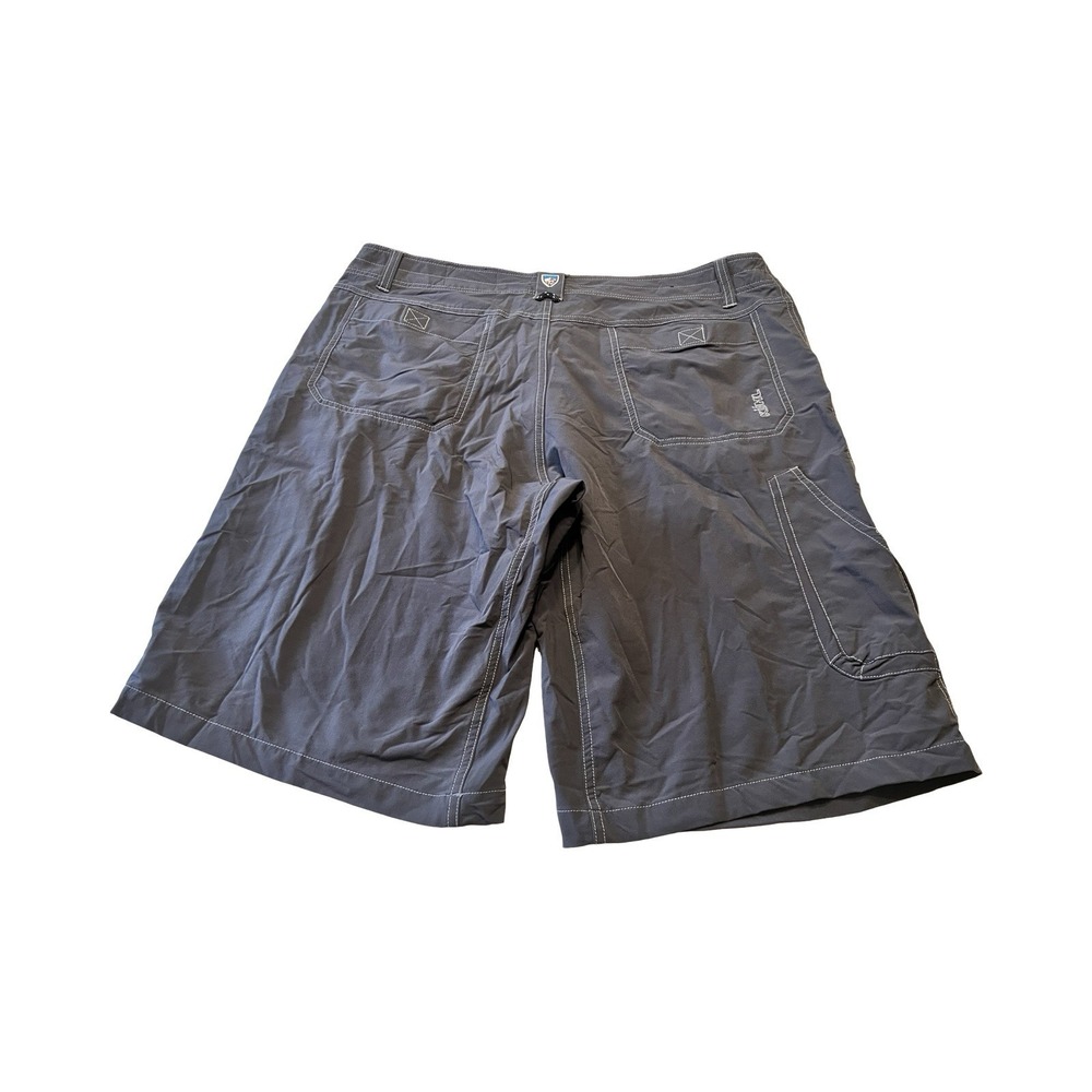 Kuhl Renegade Cargo Shorts Mens 40 Charcoal Gray Nylon Stretch Hiking Technical - Picture 2 of 5
